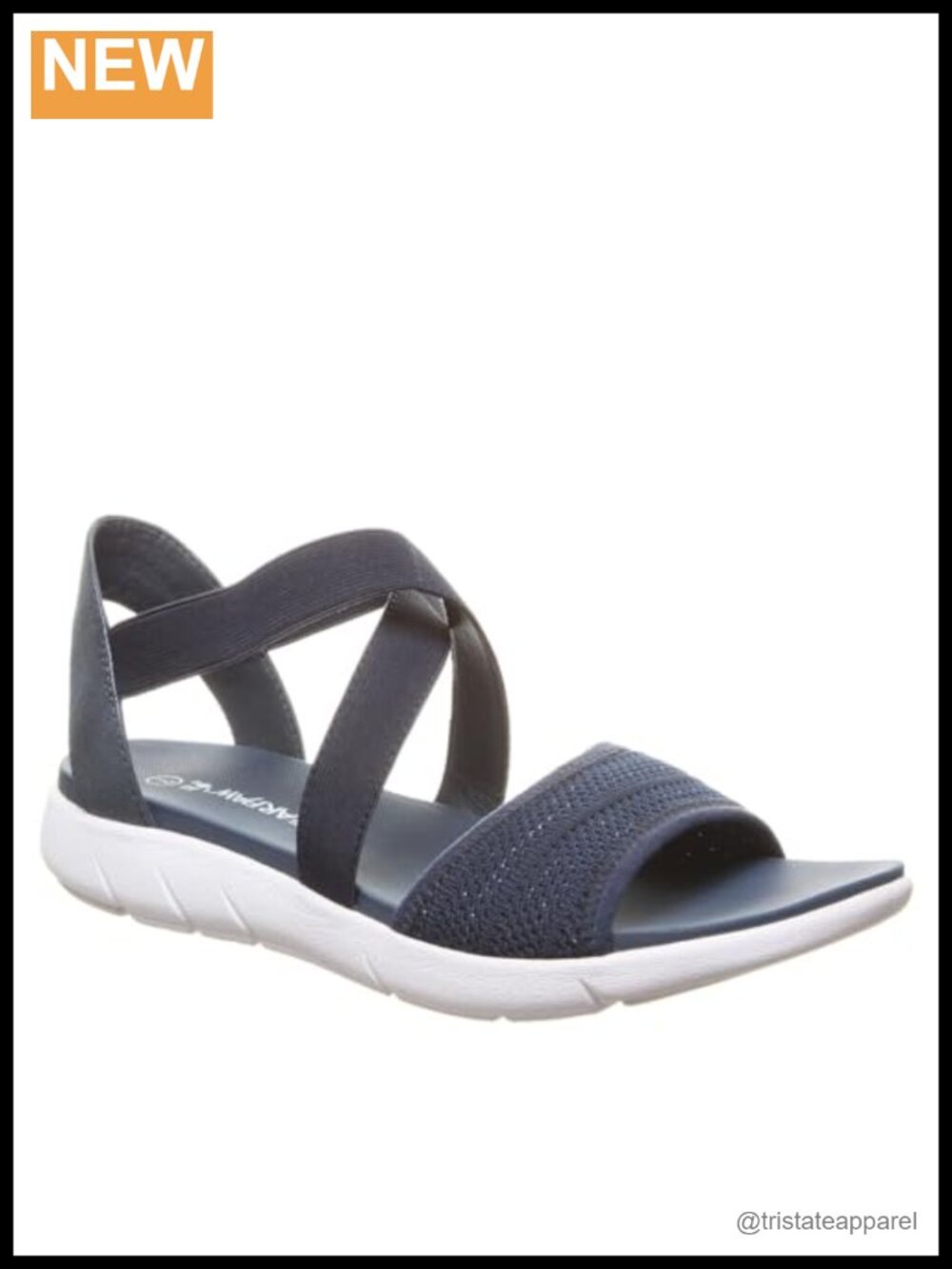 Women's Comfortable Lightweight Elastic Cross Strap Slide Sandals